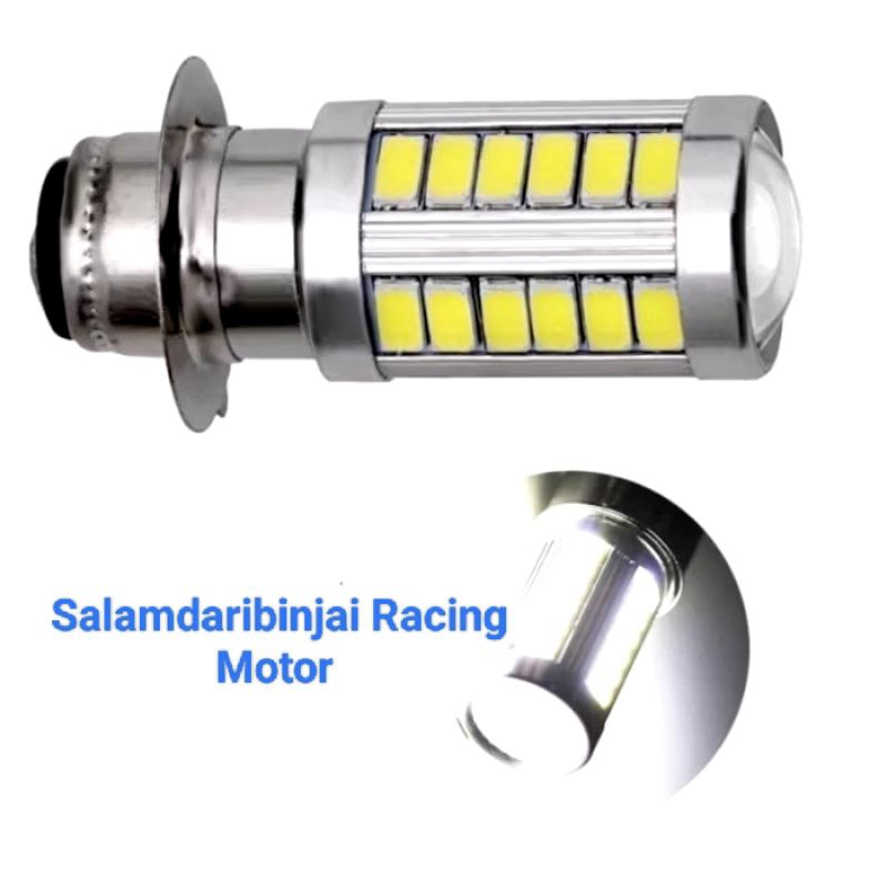 Bohlam Lampu Depan motor Led 33 Mata P15D Tipe H6 AC DC 12 Volt Motor Bebek Matic ( H6 33 MATA )