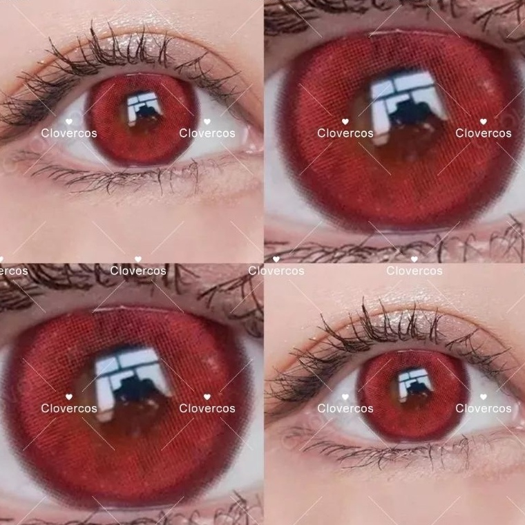 Best Seller Ready Softlens Merah Natural Cosplay Vampire Red Bisa Minus