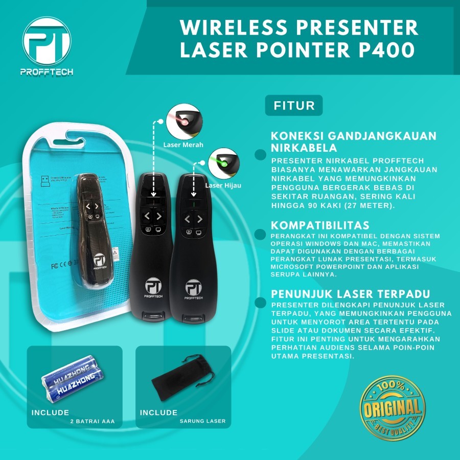 Wireless Presenter Laser Pointer Presenter Laser Pointer Wireless P400