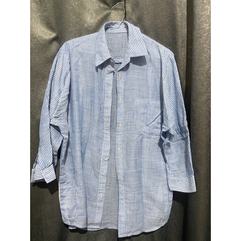 Kemeja Biru - Garis Garis