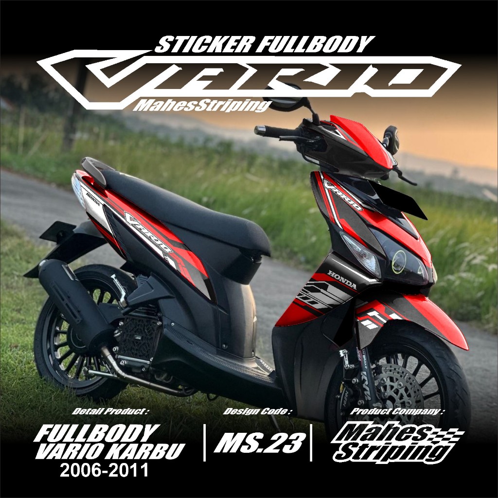 Decal Stiker Fullbody Vario 110 CW Karbu 2006 2007 2008 2009 Desain Minimalis MS 23