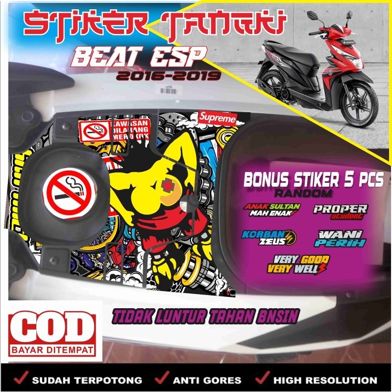 STIKER COVER TANGKI BENSIN BEAT ESP