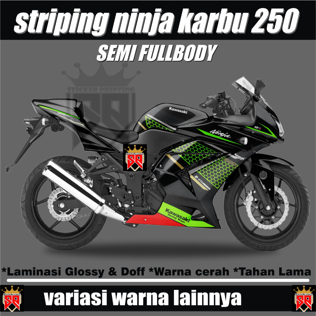 STRIPING NINJA KARBU 250R / DECAL STICKER KAWASAKI NINJA 250 R KARBURATOR