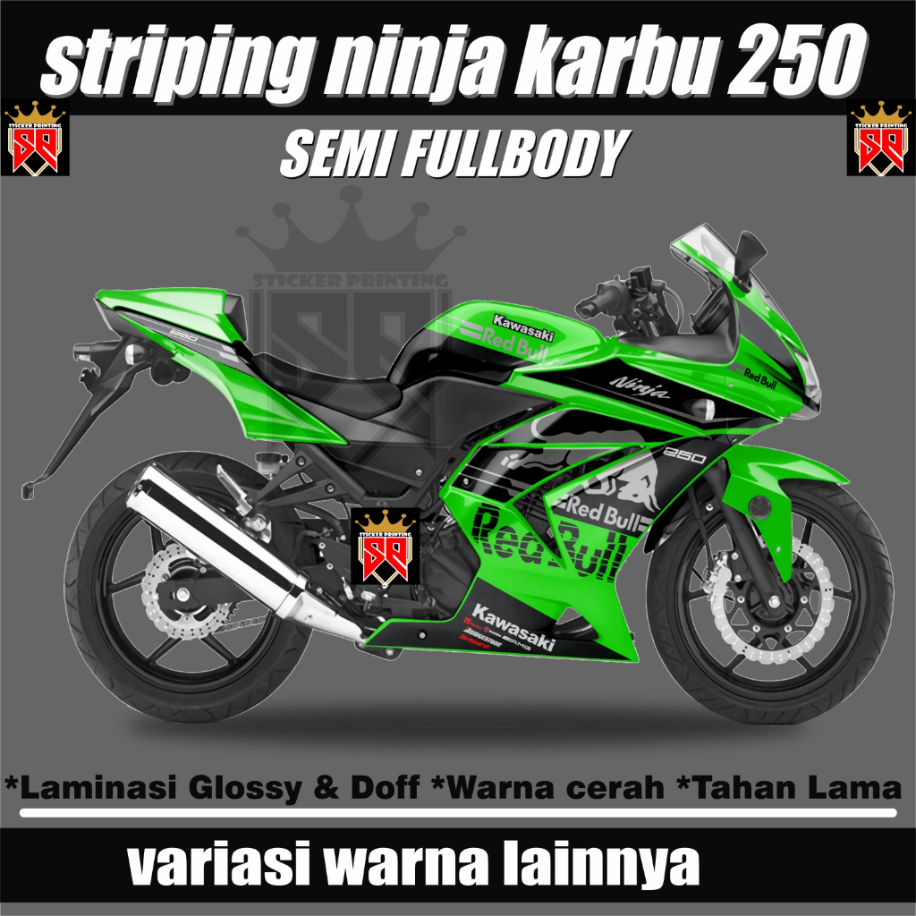 STRIPING NINJA 250 KARBURATOR GRAVIS / DECAL STICKER KAWASAKI NINJA KARBU 250 R