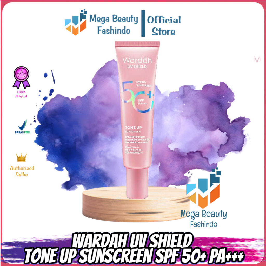Wardah UV Shield Tone Up Sunscreen SPF 50+ PA+++ - Sunscreen Wajah