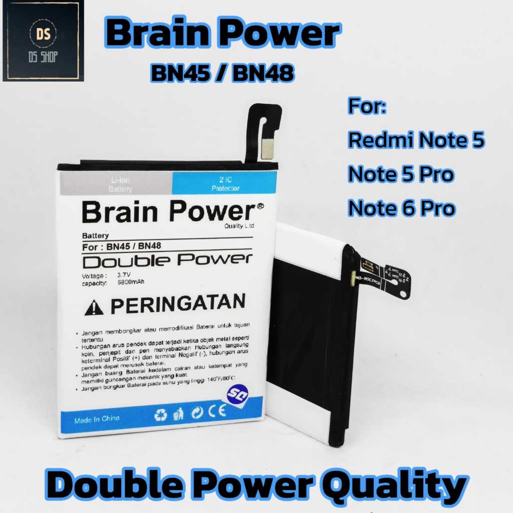 Baterai HP Xiaomi Redmi Note 6 Pro BN 48 BN45 BN 45 Note6 BN48 OEM Double power JMA RAKKIPANDA
