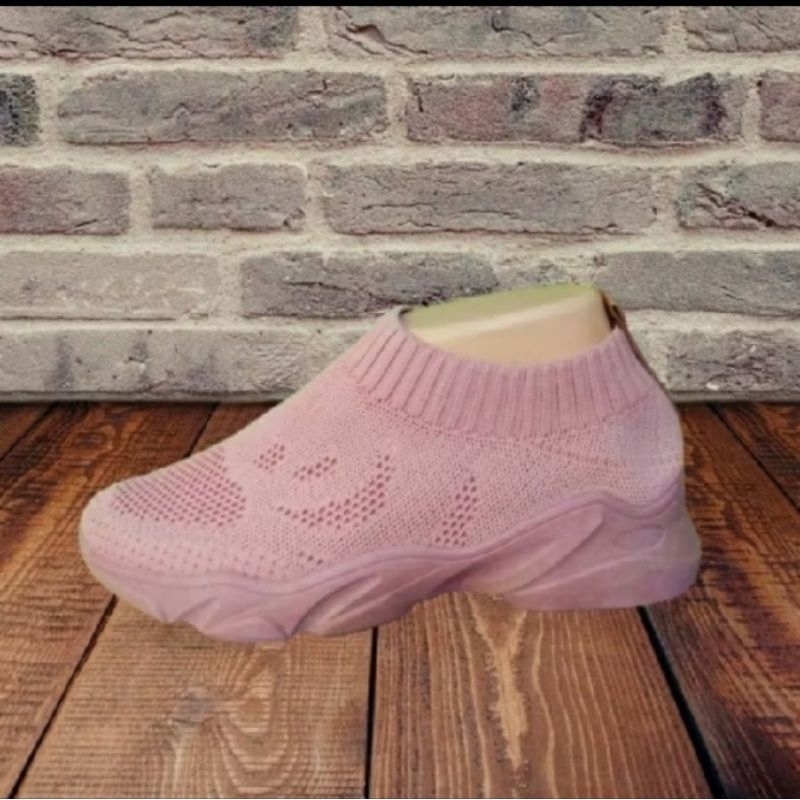 sepatu wanita import pink Peach sepatu korea Fashion sepatu pink Sneakers Olahraga Jogging
