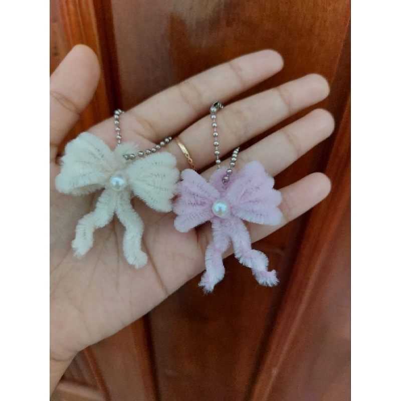 Gantungan Kunci Pita Kawat Bulu /DIY Kawat Bulu