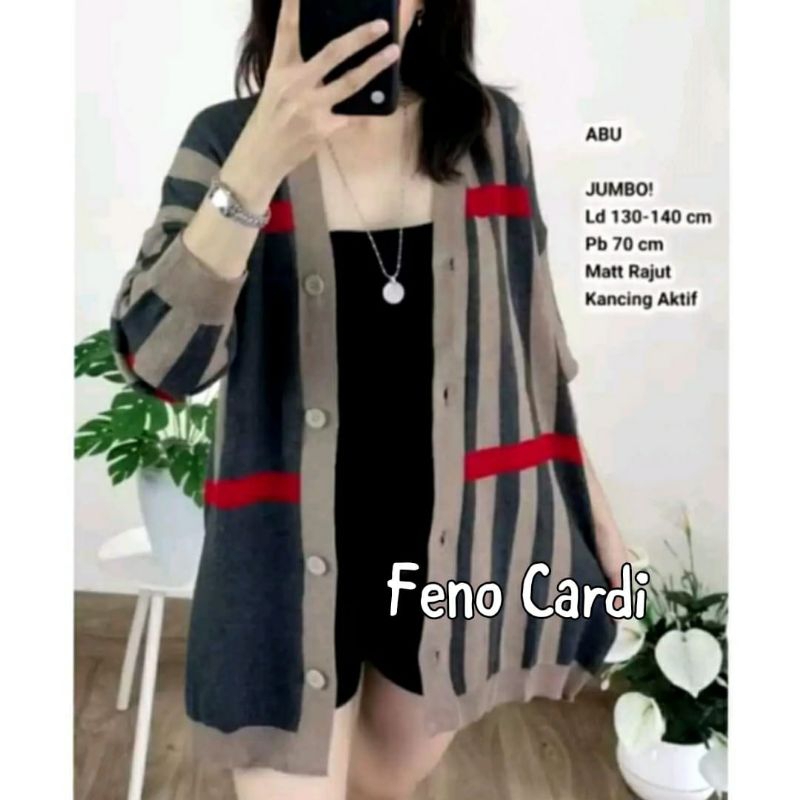 JUMBO LD 130-140 cm FENO CARDI BAJU WANITA RAJUT