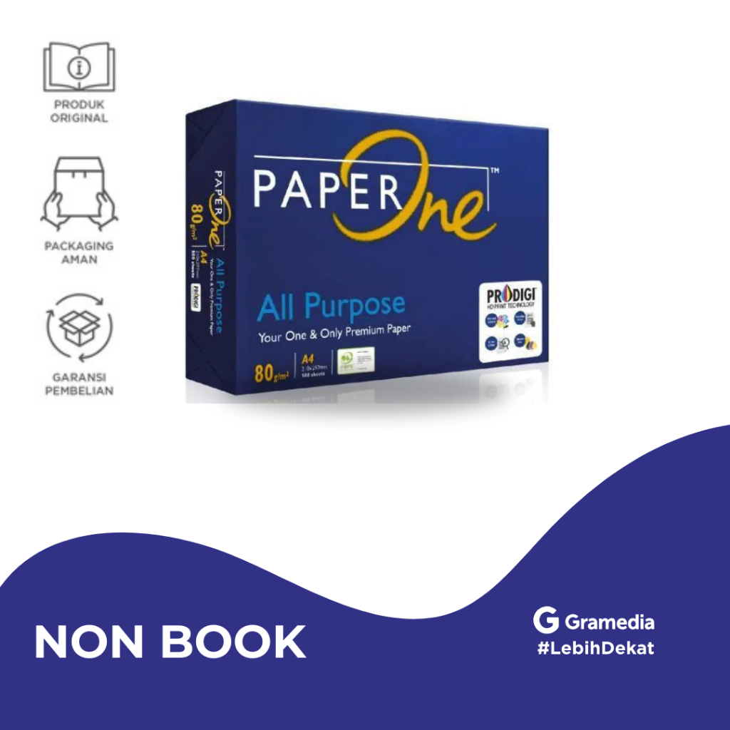 

PAPERONE Kertas A4 80gr All Purpose 1 Ream [Kertas HVS, Kertas Fotocopy] - Gramedia Jember