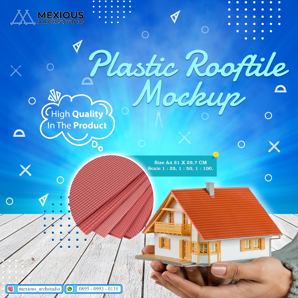 

Maket Genteng Merah Skala 1:50 (20x30cm)