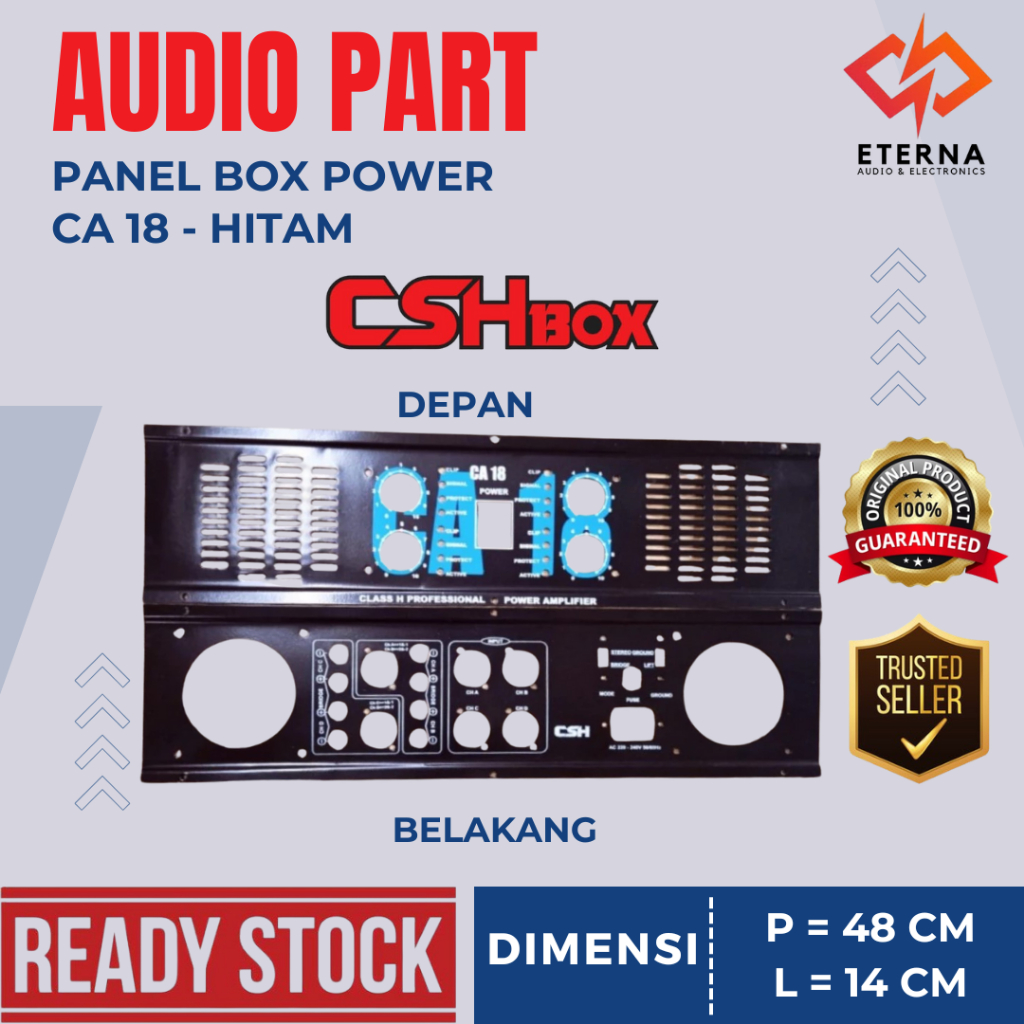 CSH PANEL / PLAT BOX POWER - CA 18 HITAM (2U)