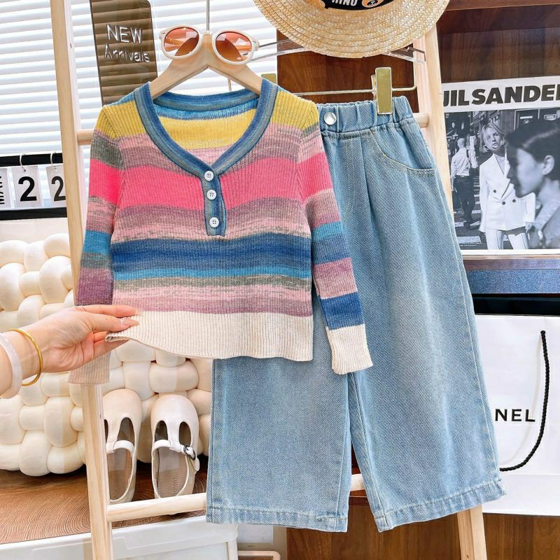 Setelan Rajut Celana Kulot Import Kids