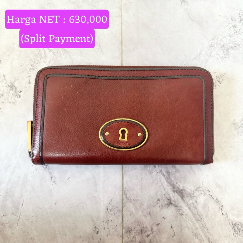 (NET) Preloved Fossil Long Wallet Bagong Dompet