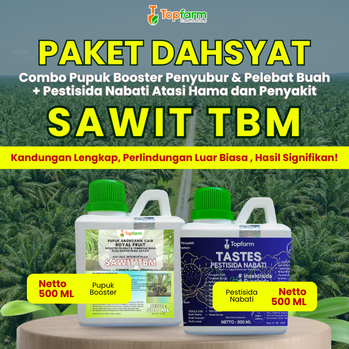 Pupuk Pestisida Topfarm / Pupuk Sawit Baru Tanam / Pupuk Sawit Untuk Daun Kuning / Obat Sawit Busuk 