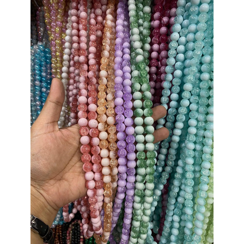 [SYIZI STORE] Mutiara keramik 8mm,10mm/gelang manik-gelang kristal -monte