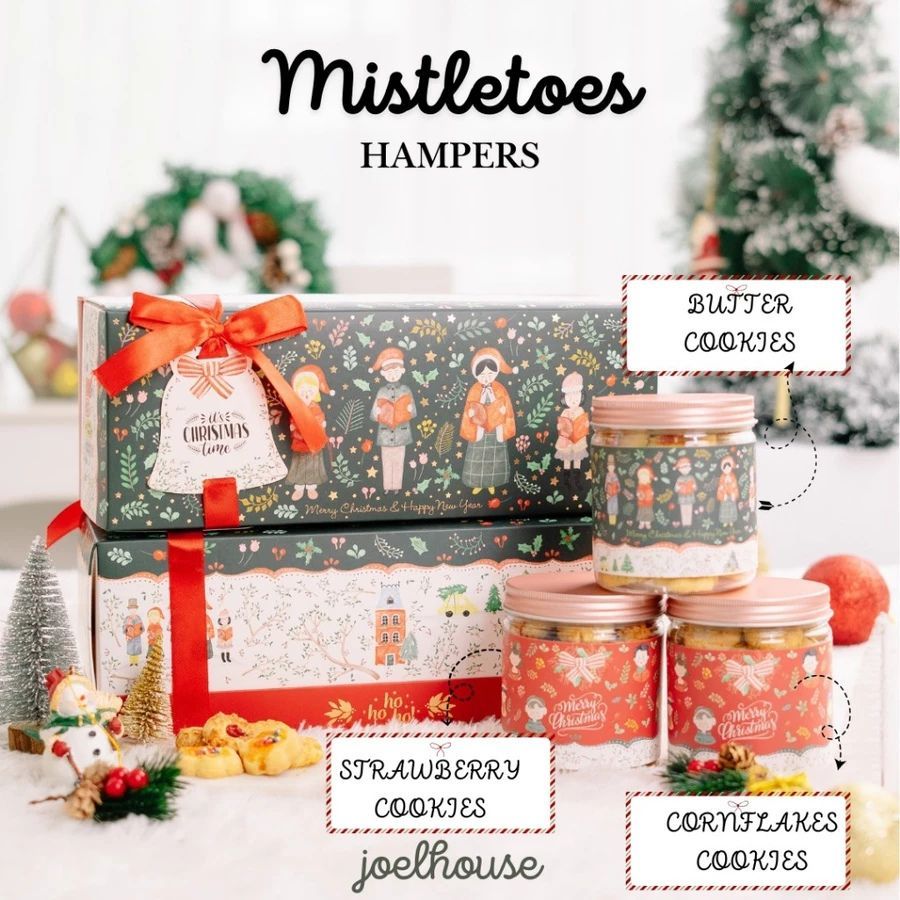 

MISLETOES HAMPERS KUE KERING/BINGKISAN NATAL KUE KERING NATAL/KADO NATAL KUE KERING