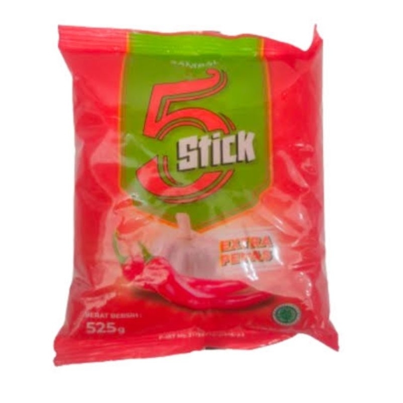 

5 STICK EXTRA PEDAS 525 GR / SAUS SAMBAL 5 STICK / MURAH