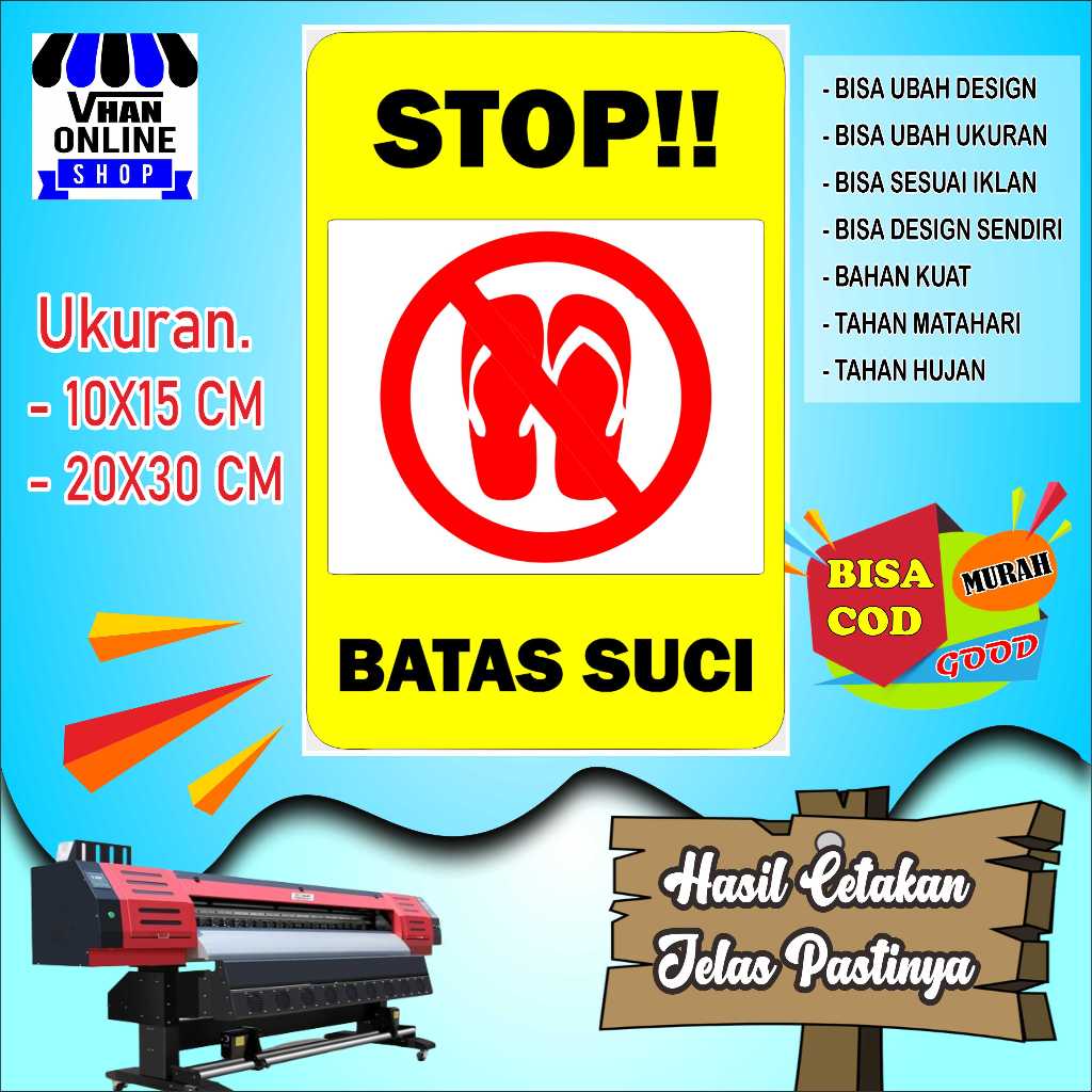 

Sticker Tempelan Batas Suci Gambar Jelas Kuing