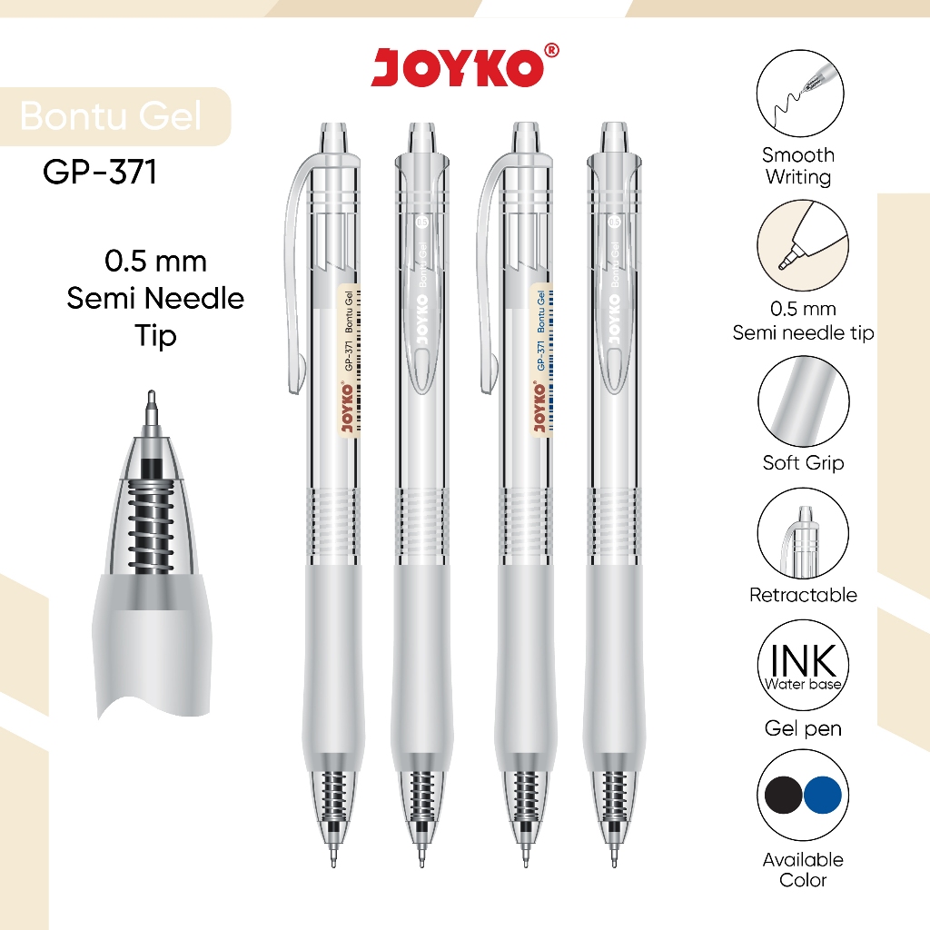 

Gel Pen Pulpen Pena Joyko GP-371 Bontu Gel 0.5 mm