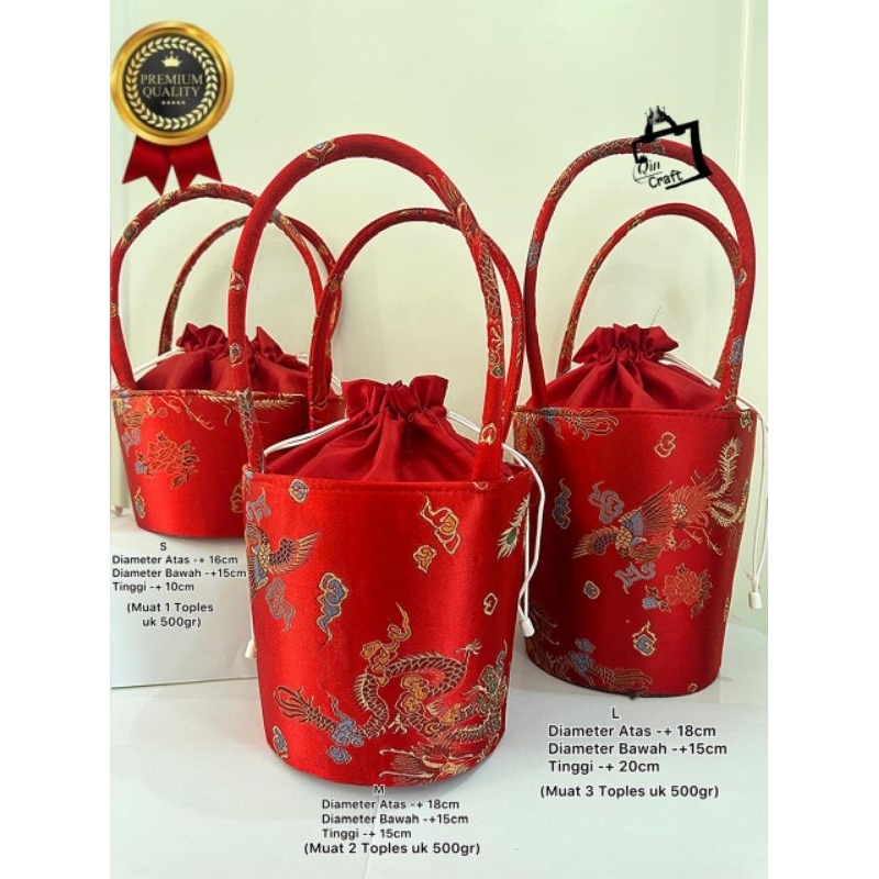 

Tas Hampers CHEONGSAM EMBER tas goodiebag CNY imlek natal souvenir parcel