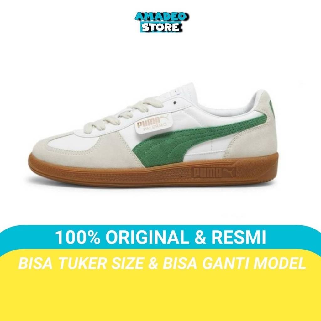 Puma Palermo White Archive Green Gum Original Bnib