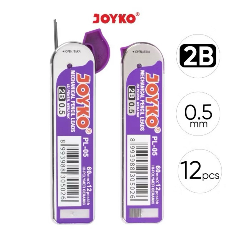 

Pencil Lead / Isi Pensil Mekanik Joyko PL - 05 /2B/ 0.5 MM