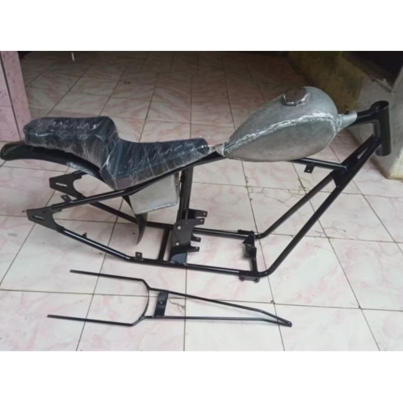frame Chopper buat mesin scorpio 225cc