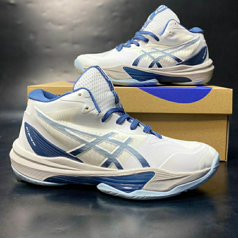 SEPATU VOLI (BERDECIT) WHITE NAVY UK 40-46