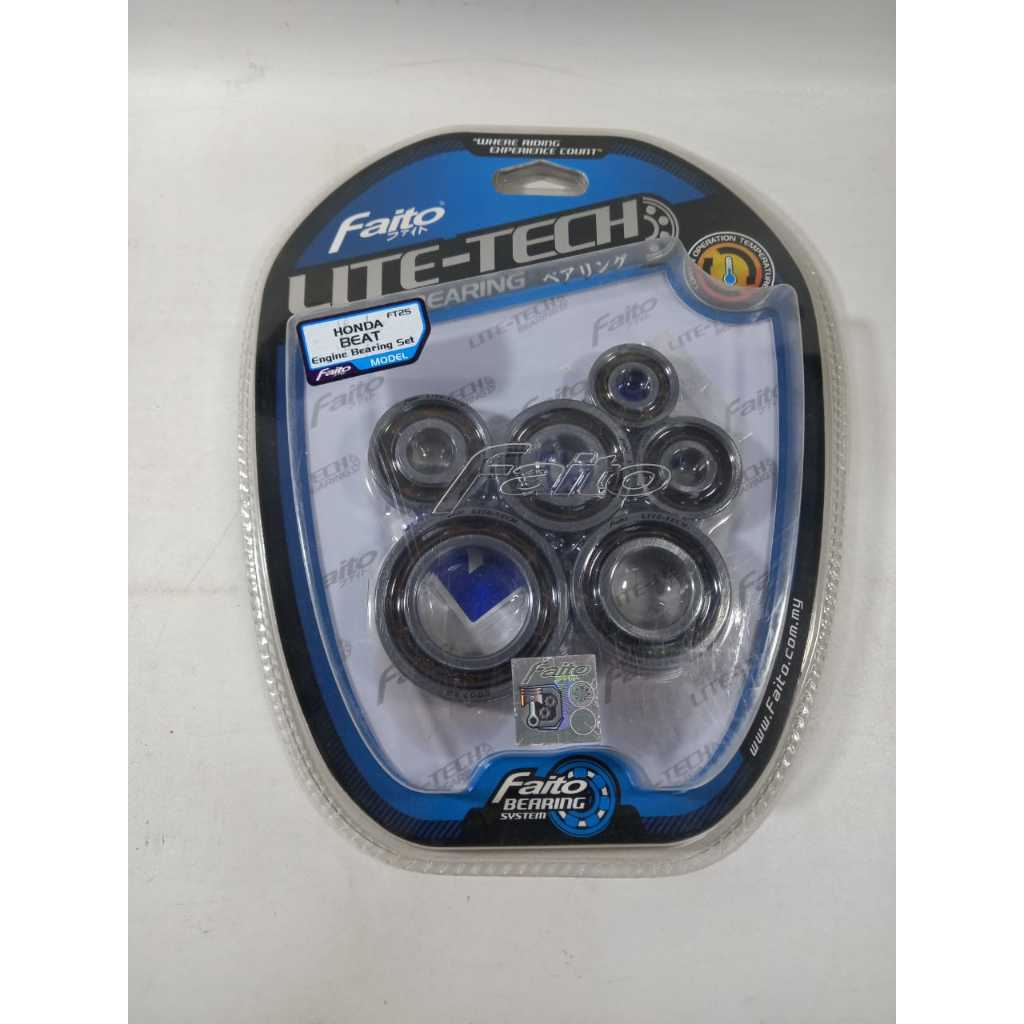 BEARING MESIN BEAT LITE TECH ORIGINAL MERK FAITO BEARING MESIN KOMPLIT BEAT FAITO
