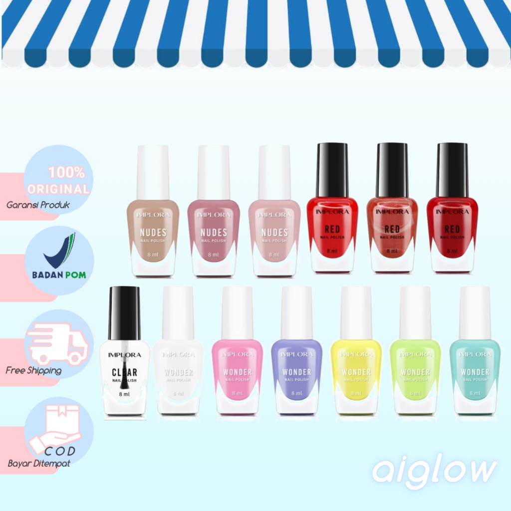 IMPLORA Nail Polish Kutek Tahan Lama - Cat Kuku