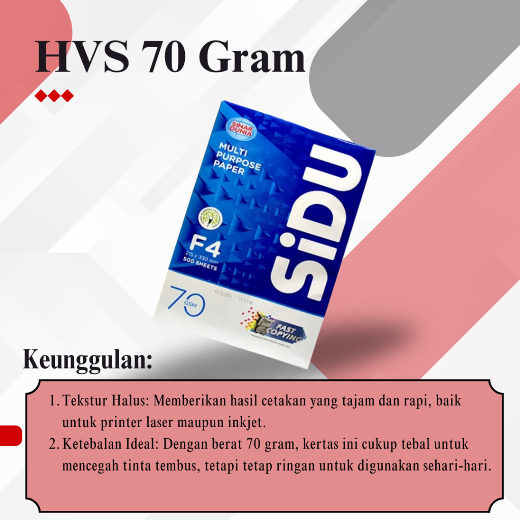 

Kertas HVS 70gr A4 Kualitas Premium untuk Kantor & Sekolah