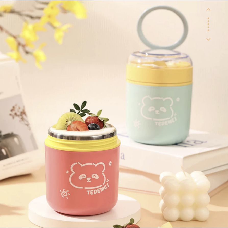 Tempat Soup Cup Anti Tumpah Cup Dengan Tutup Tahan Panas Dan Anti Tumpah Wadah Sup Makanan Termos Va