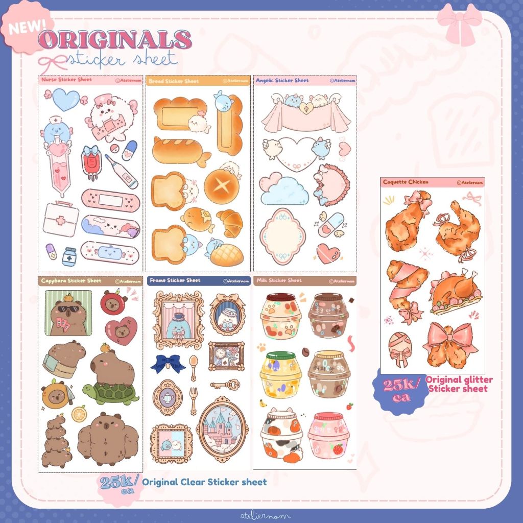 

Ateliernom Planner Sticker sheet for Journaling Deco Sticker sheet