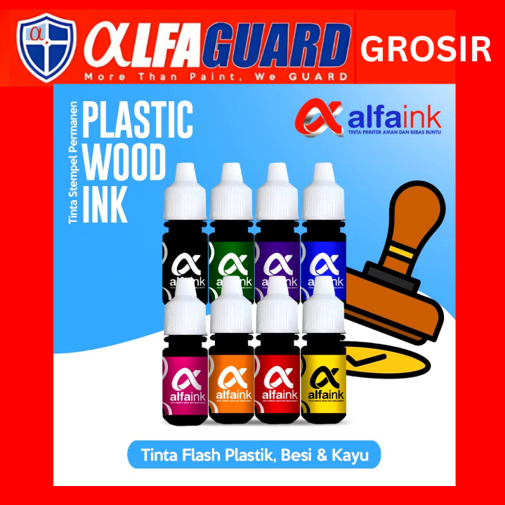 TINTA PERMANENT UNTUK STEMPEL FLASH | MEDIA PLASTIK KAYU BESI | ORIGINAL 100% SUPPORT STEMPEL TRODAT