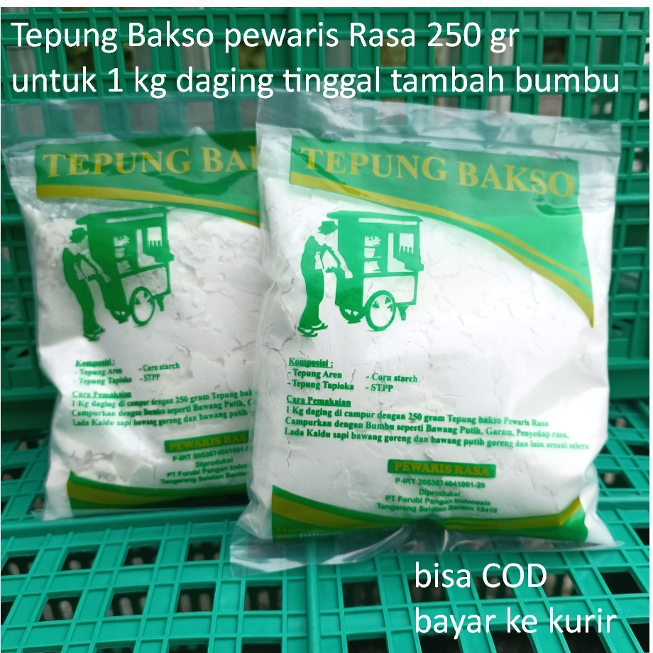 

Tepung Bakso pewaris Rasa 250 gr untuk 1 kg daging tinggal tambah bumbu