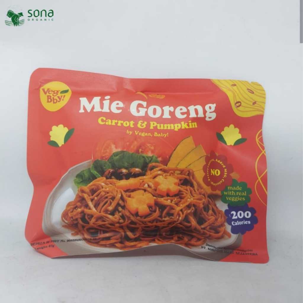 

Mie Goreng wortel dan Pumpkin 67g 200 cal - Vegan Baby