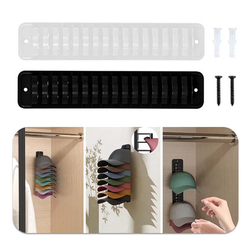 16 Slot Gantungan Topi Multifungsi Rak Penyimpanan Topi Hat Organizer Rak Buat Topi Rak Topi Dinding