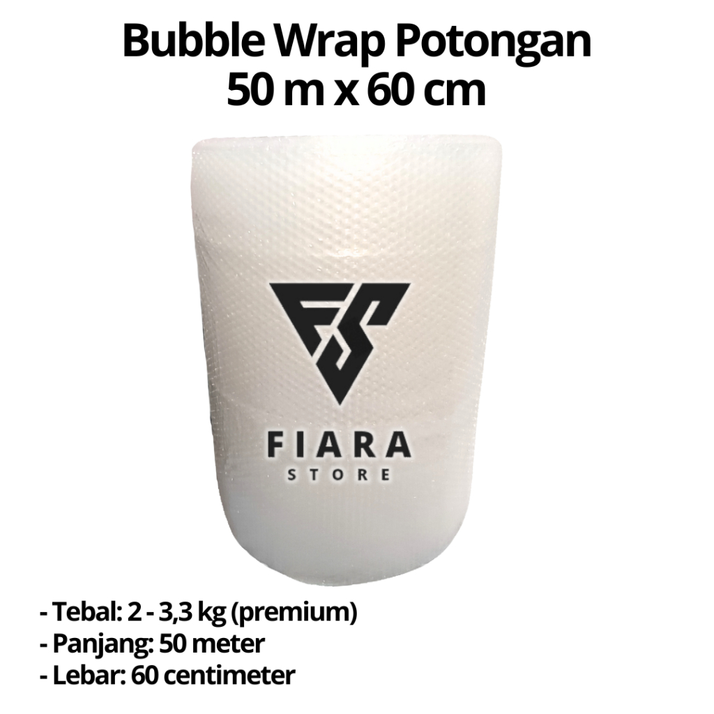 

HJK Bubble Wrap Potongan 50 m x 60 cm (Super Tebal Ukuran Setengah Roll)