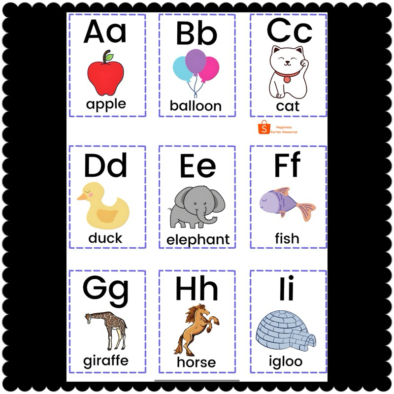 

MDK paket Sticker Cutting SKILL ABC ALFABET GAMBAR 3 Lembar A4 FULL WARNA (Gunting Manual)