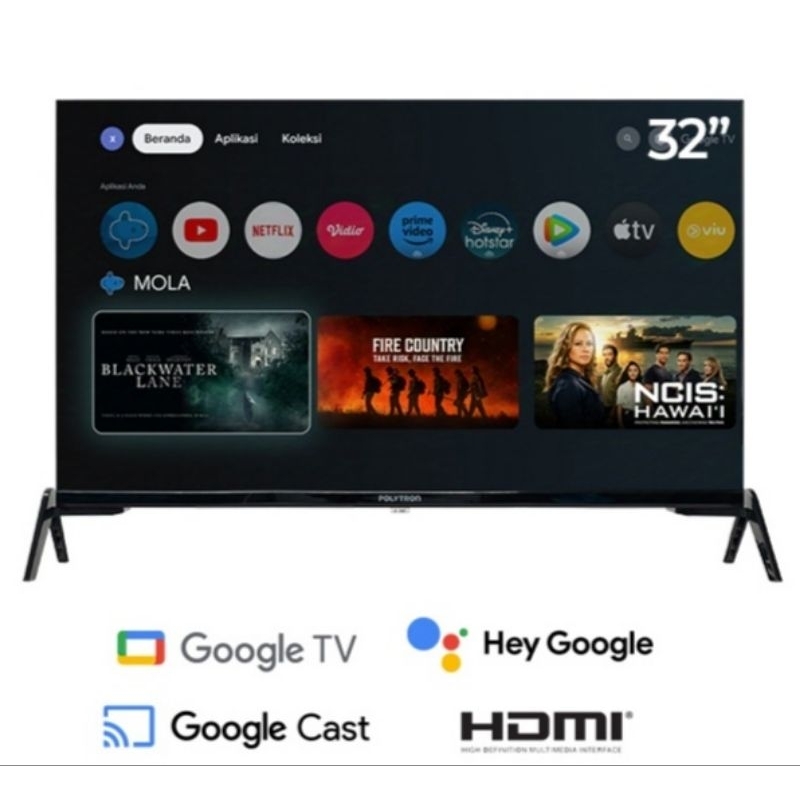 NEW POLYTRON LED 32" PLD 32RG5059 Smart Android Google TV Digital DVB-T2 HD Ready 32 inch