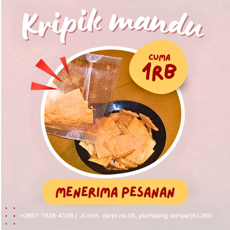 

Kripik mandu| kripik pangsit