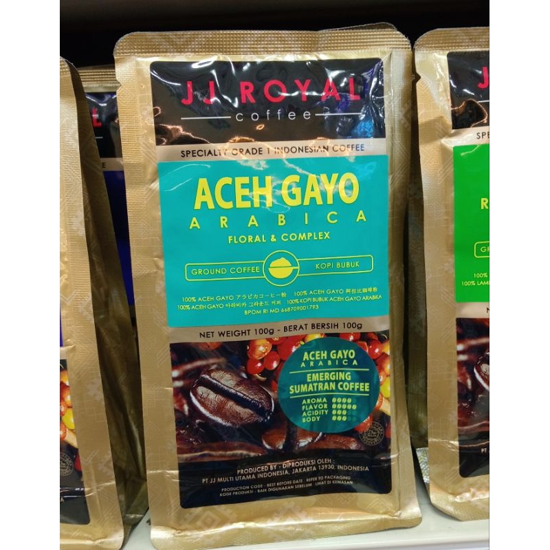 

JJ Royal Coffee Aceh Gayo Arabica 100g