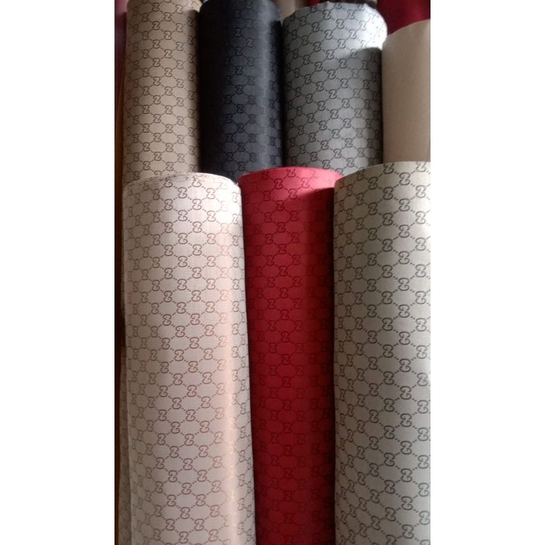 KODE V17L kulit jok karbon motif GUCCI 1x148cm dan 5x148cm tas dompet jok sofa kursi aksesoris gantu