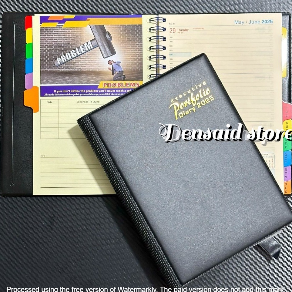 

Hadir Hari Ini Buku Agenda Executive Portfolio Diary Tahun 225 free Pen Hapus Karakter Lucu
