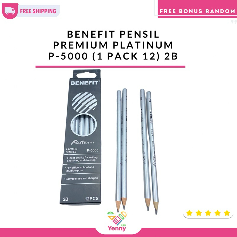 

Benefit Pensil Premium Platinum 2B 1 Pack 12 ( P-5000 )