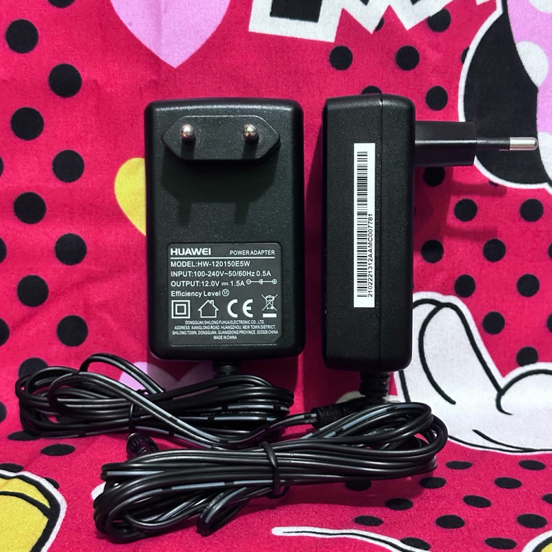adaptor original Huawei/hunt-key buat Router/modem/cctv 12v 1,5a/2a