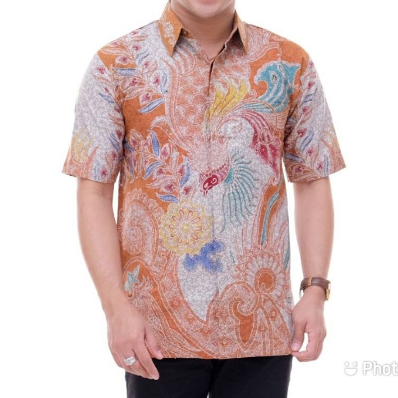 Kemeja Batik Pria Batik Tulis Lengan Pendek Berlapis Furing Dalam batik tulis motif Batik Tulis pria