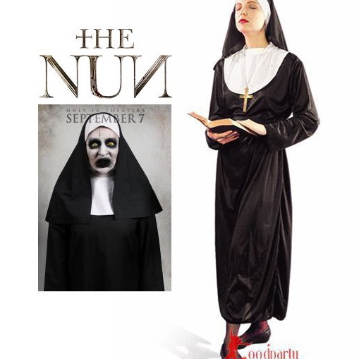 valak the nun biarawati cosplay costume kostum halloween hantu