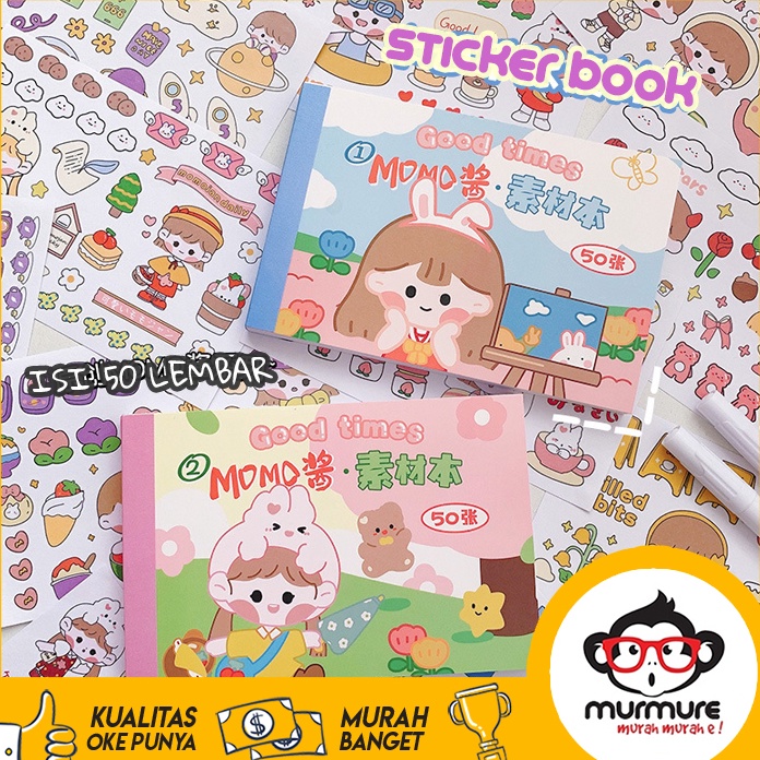 

Ready Stok MURMURE 5 LEMBAR BUKU STIKER LUCU HIAS KARAKTER MOMO BERUANG KELINCI CUTE BOBO BEAR STICKER DIY JOURNALING BUJO